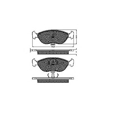 Photo Brake Pad Set, disc brake SPIDAN 31862