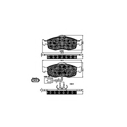 Photo Kit de plaquettes de frein, frein à disque SPIDAN 31876