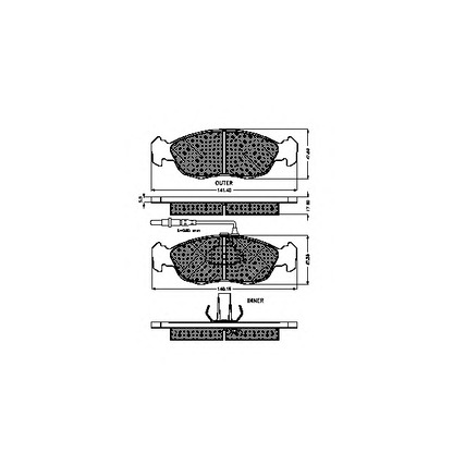 Photo Brake Pad Set, disc brake SPIDAN 32033