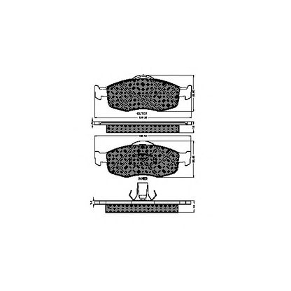 Photo Kit de plaquettes de frein, frein à disque SPIDAN 32062