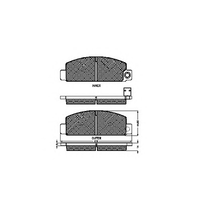 Photo Brake Pad Set, disc brake SPIDAN 32133