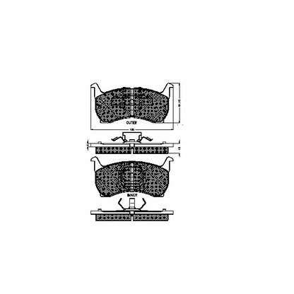 Photo Kit de plaquettes de frein, frein à disque SPIDAN 32136