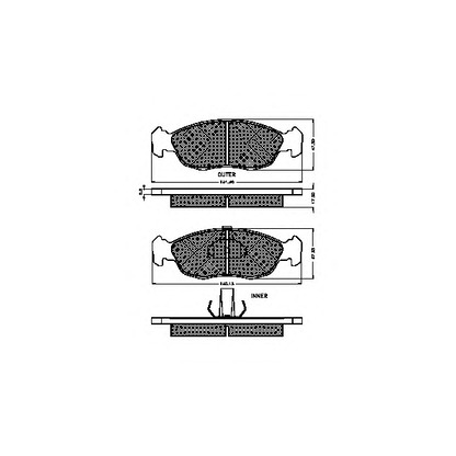 Фото Комплект тормозных колодок, дисковый тормоз SPIDAN 32249