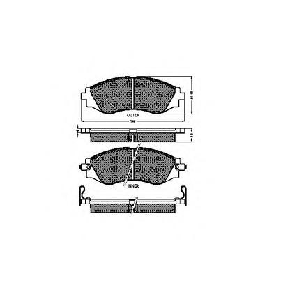 Photo Brake Pad Set, disc brake SPIDAN 32327