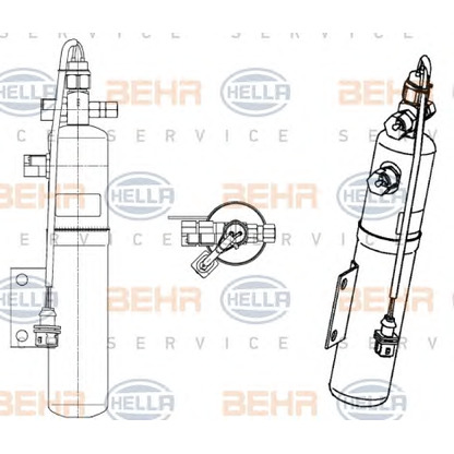 Photo Filtre déshydratant, climatisation HELLA 8FT351197431