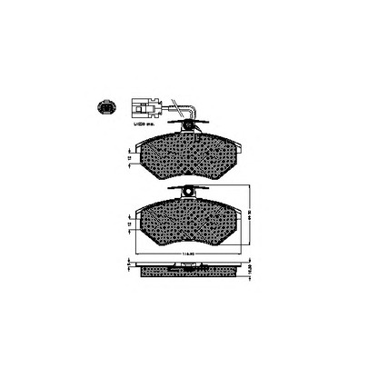 Photo Kit de plaquettes de frein, frein à disque SPIDAN 32555