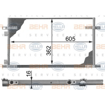 Фото Конденсатор, кондиционер HELLA 8FC351300014