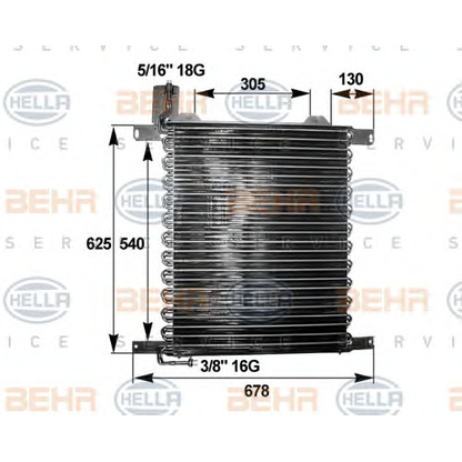 Photo Condenser, air conditioning HELLA 8FC351300031