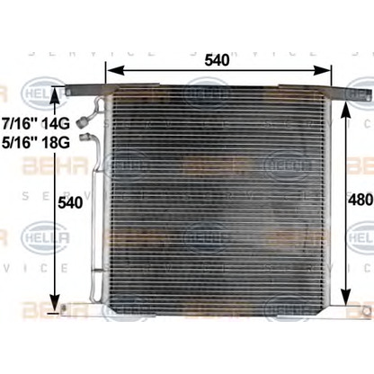 Photo Condenser, air conditioning HELLA 8FC351300231