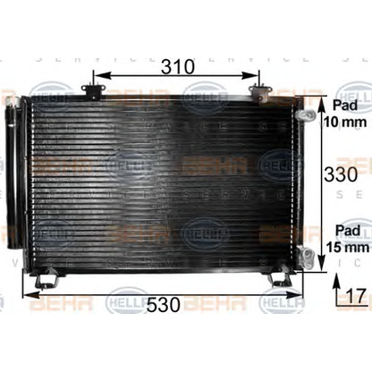 Foto Condensatore, Climatizzatore HELLA 8FC351300261