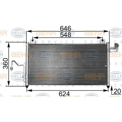 Фото Конденсатор, кондиционер HELLA 8FC351300471