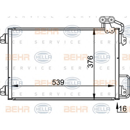 Фото Конденсатор, кондиционер HELLA 8FC351300514