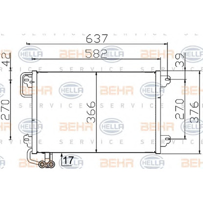 Фото Конденсатор, кондиционер HELLA 8FC351300514