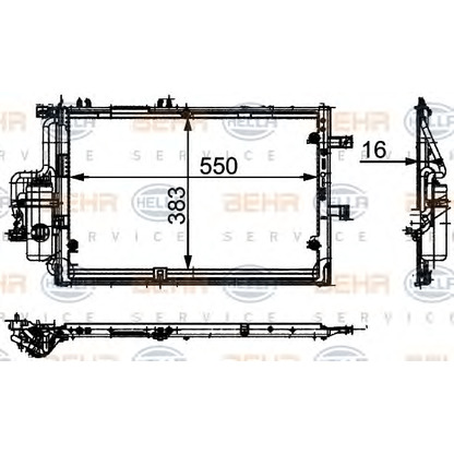 Фото Конденсатор, кондиционер HELLA 8FC351300621