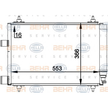 Foto Condensatore, Climatizzatore HELLA 8FC351300661