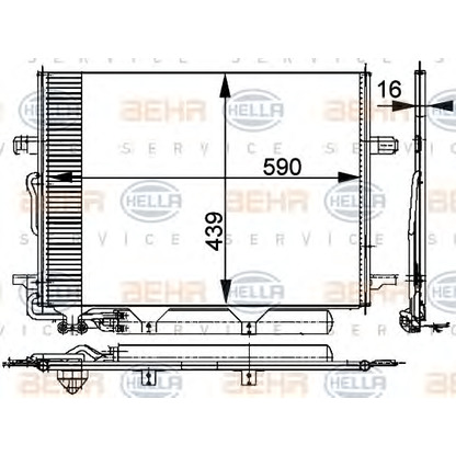 Фото Конденсатор, кондиционер HELLA 8FC351300711