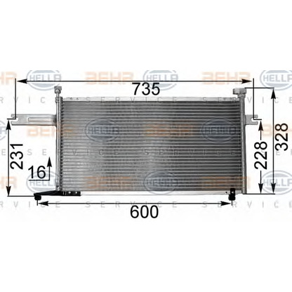 Foto Condensatore, Climatizzatore HELLA 8FC351300731