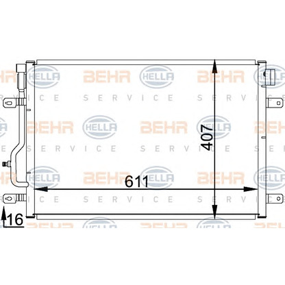 Photo Condenser, air conditioning HELLA 8FC351301071