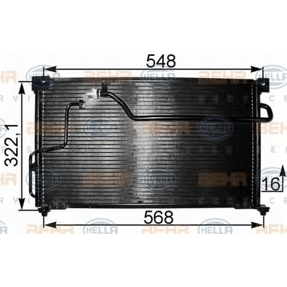 Фото Конденсатор, кондиционер HELLA 8FC351301131