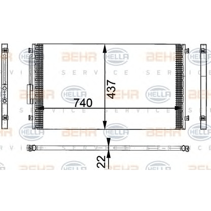 Фото Конденсатор, кондиционер HELLA 8FC351301141