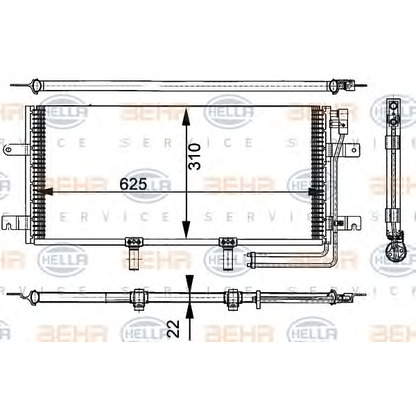 Foto Condensatore, Climatizzatore HELLA 8FC351301151