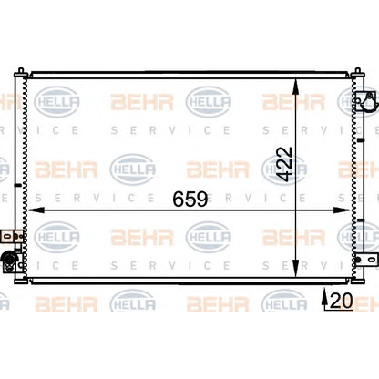 Foto Condensatore, Climatizzatore HELLA 8FC351301231