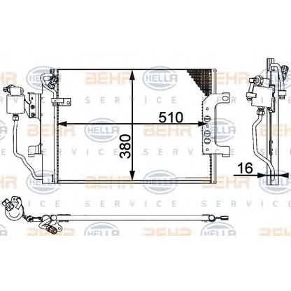 Фото Конденсатор, кондиционер HELLA 8FC351301364