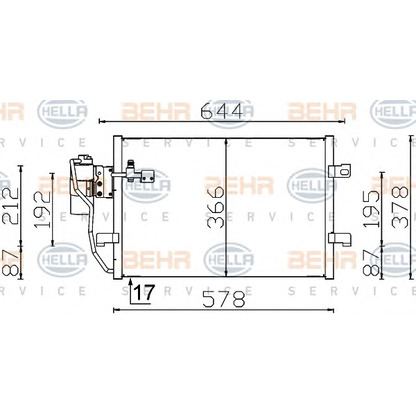 Photo Condenser, air conditioning HELLA 8FC351301394