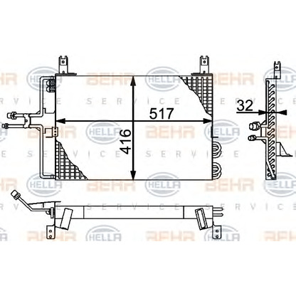 Фото Конденсатор, кондиционер HELLA 8FC351301491