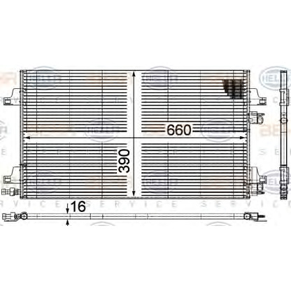 Foto Condensatore, Climatizzatore HELLA 8FC351301644