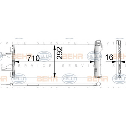 Фото Конденсатор, кондиционер HELLA 8FC351301661