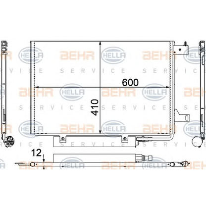 Foto Condensatore, Climatizzatore HELLA 8FC351301681