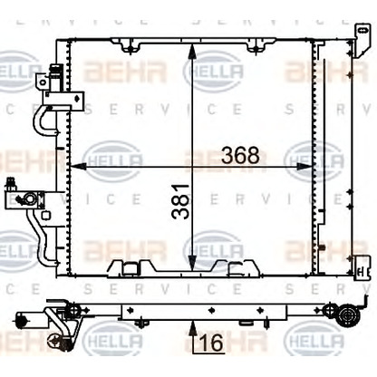 Фото Конденсатор, кондиционер HELLA 8FC351301751