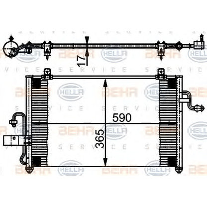 Photo Condenser, air conditioning HELLA 8FC351302051