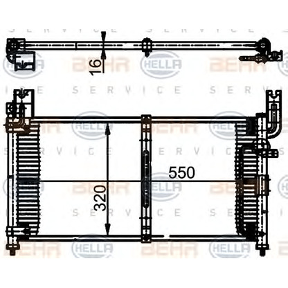 Фото Конденсатор, кондиционер HELLA 8FC351302061