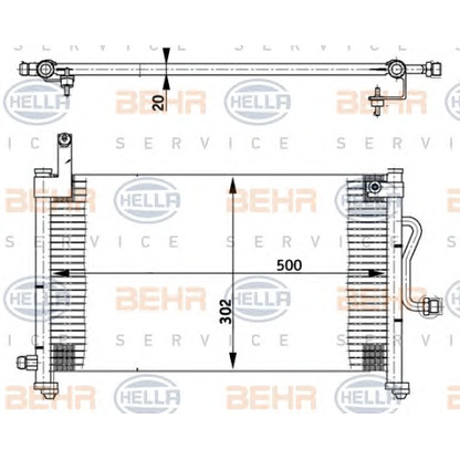 Photo Condenser, air conditioning HELLA 8FC351302091