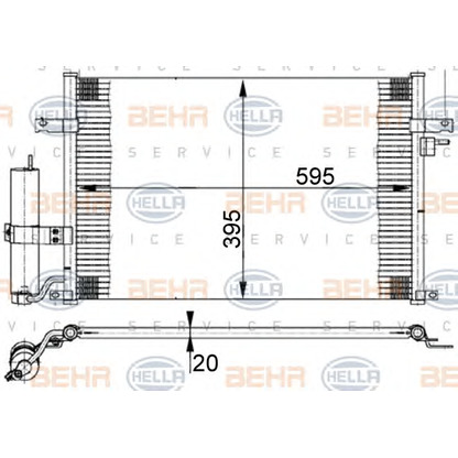 Фото Конденсатор, кондиционер HELLA 8FC351302191