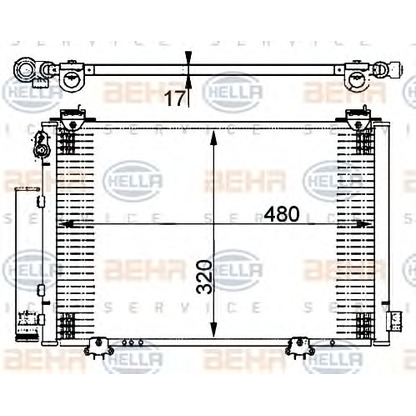 Фото Конденсатор, кондиционер HELLA 8FC351302201