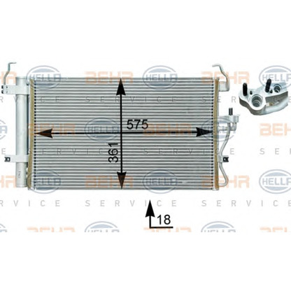 Фото Конденсатор, кондиционер HELLA 8FC351302351