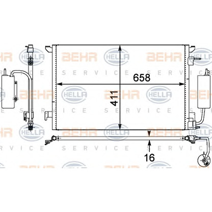 Foto Condensatore, Climatizzatore HELLA 8FC351302531