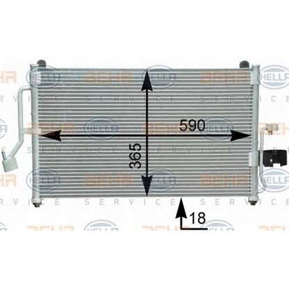 Foto Condensatore, Climatizzatore HELLA 8FC351302661