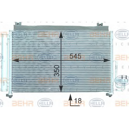 Foto Condensatore, Climatizzatore HELLA 8FC351302691