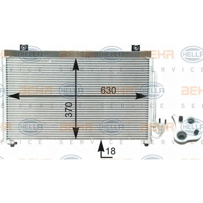 Фото Конденсатор, кондиционер HELLA 8FC351302781