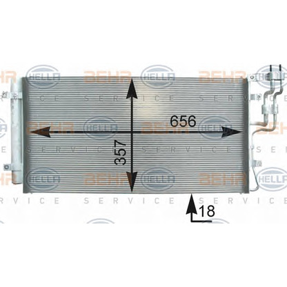 Фото Конденсатор, кондиционер HELLA 8FC351303151