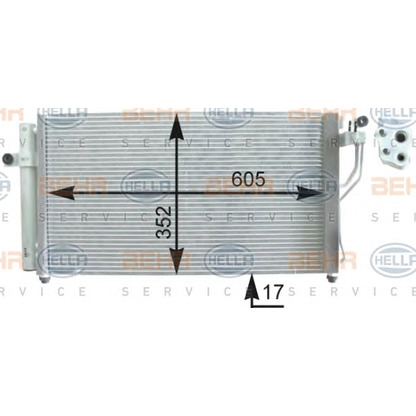 Фото Конденсатор, кондиционер HELLA 8FC351303171