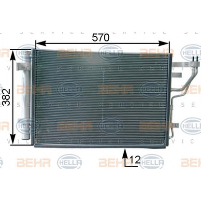 Photo Condenser, air conditioning HELLA 8FC351303211