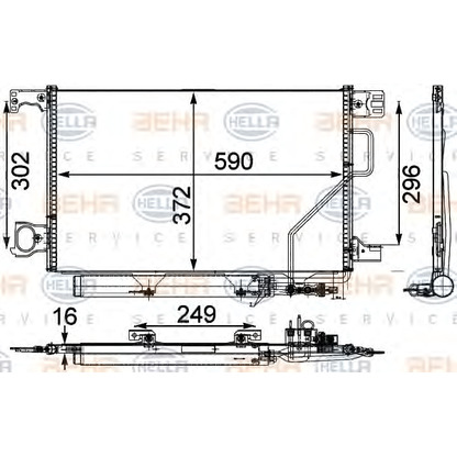 Foto Condensatore, Climatizzatore HELLA 8FC351303411