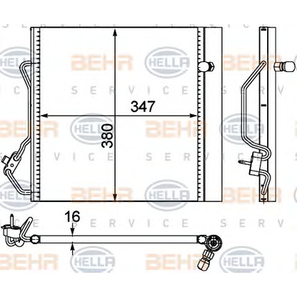 Фото Конденсатор, кондиционер HELLA 8FC351303421