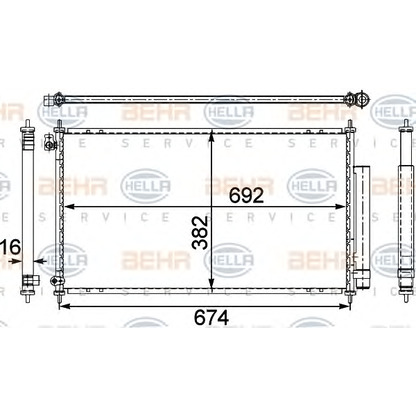 Foto Condensatore, Climatizzatore HELLA 8FC351303681