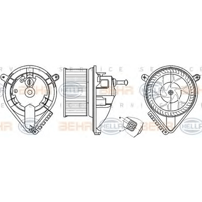 Photo Interior Blower HELLA 8EW351304021